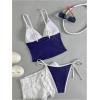 imageMakeMeChic Womens Tankini Bathing Suits Bow Tie Side Tummy Control Swimsuit Beach Vacation EssentialsBlue