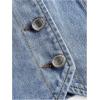 imageMakeMeChic Womens Denim Vest Cherry Cropped Button Down Jean Vest Sleeveless Tank TopLight Wash
