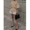 imageMakeMeChic Womens Summer Asymmetrical Tops Dolman Sleeve Blouse One Shoulder Split Hem Dressy ShirtKhaki
