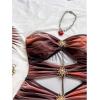imageMakeMeChic Womens Summer Short Rompers Cut Out Bandeau Strapless One Piece JumpsuitsBrown