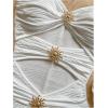 imageMakeMeChic Womens Summer Short Rompers Cut Out Bandeau Strapless One Piece JumpsuitsTexture White