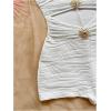 imageMakeMeChic Womens Summer Short Rompers Cut Out Bandeau Strapless One Piece JumpsuitsTexture White