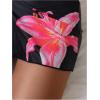 imageMakeMeChic Womens Swim Beach Cover Ups Starfish Mini Skirt for Bathing Suit SwimwearBlack Flower