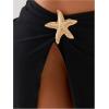 imageMakeMeChic Womens Swim Beach Cover Ups Starfish Mini Skirt for Bathing Suit SwimwearBlack a