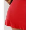 imageMakeMeChic Womens Swim Beach Cover Ups Starfish Mini Skirt for Bathing Suit SwimwearSolid Red