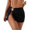imageMakeMeChic Womens Swim Beach Cover Ups Starfish Mini Skirt for Bathing Suit SwimwearBlack a