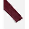 imageMakeMeChic Womens Casual V Neck Lettuce Trim Rib Knitted Long Sleeve Button Down Tee Shirt TopsBurgundy