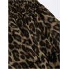 imageMakeMeChic Womens Leopard Print Halter Dress Tie Backless Tiered Ruffle Shirred Y2k Mini DressesBrown
