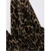 imageMakeMeChic Womens Leopard Print Halter Dress Tie Backless Tiered Ruffle Shirred Y2k Mini DressesBrown
