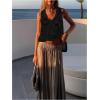 imageMakeMeChic Womens Sequin Sparkly Sweater Vest Tops Sleeveless Going Out Knit Tank TopsBlack