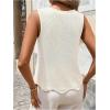 imageMakeMeChic Womens Sequin Sparkly Sweater Vest Tops Sleeveless Going Out Knit Tank TopsWhite