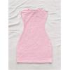 imageMakeMeChic Womens Strapless Dress Starfish Metal Sleeveless Bodycon Tube Mini DressesPink