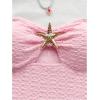 imageMakeMeChic Womens Strapless Dress Starfish Metal Sleeveless Bodycon Tube Mini DressesPink