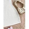 imageMakeMeChic Womens Strapless Dress Starfish Metal Sleeveless Bodycon Tube Mini DressesWhite