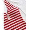 imageMakeMeChic Womens Striped Halter Mini Dress Tie Backless Bodycon Y2k Short DressesRed and White