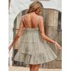 imageMakeMeChic Womens Summer Mini Dress Wedding Guest Dresses Spaghetti Strap Beach Boho Flowy SundressesApricot
