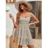 imageMakeMeChic Womens Summer Mini Dress Wedding Guest Dresses Spaghetti Strap Beach Boho Flowy SundressesApricot