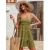 imageMakeMeChic Womens Summer Mini Dress Wedding Guest Dresses Spaghetti Strap Beach Boho Flowy SundressesMustard Yellow