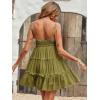 imageMakeMeChic Womens Summer Mini Dress Wedding Guest Dresses Spaghetti Strap Beach Boho Flowy SundressesMustard Yellow