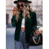 imageMakeMeChic Womens Velvet Button Down Blouse Long Sleeve Button Up ShirtDark Green