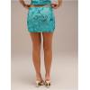 imageMakeMeChic Womens Sequin Sparkly Skirt Mini Micro Glitter Y2k Low Rise Summer SkirtBlue Floral Sequin
