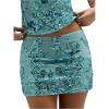 Blue Floral Sequin
