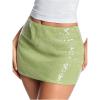 imageMakeMeChic Womens Sequin Sparkly Skirt Mini Micro Glitter Y2k Low Rise Summer SkirtLight Green