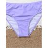 imageMakeMeChic Girls Tankini Sets Floral Print Ruched Knot Side Summer Bathing SuitPurple