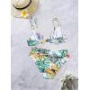imageMakeMeChic Womens 2 Piece Floral Bikini Set Ring Linked Underwire High Waist Bathing Suit SwimsuitWhite