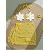 imageMakeMeChic Womens Crochet Cover Ups 3D Floral Halter Tie Back Beach Bathing Suit Cover UpWhite
