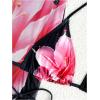 imageMakeMeChic Womens Floral Bikini Set Halter Triangle Tie Side Swimsuits with Cover Up SkirtBlack