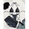 imageMakeMeChic Womens Halter Triangle Bikini Sets Leopard Swim Shorts Swimsuit Bathing SuitPolka Dots