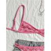 imageMakeMeChic Womens Micro Thong Bikini Set No Padding High Cut Bathing Suit SwimsuitPink