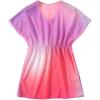 imageMakeMeChic Girls Ombre Short Sleeve Bathing Suit Cover Up Beachwear Swimsuit Cover Up DressMulticolor