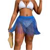imageMakeMeChic Womens Plus Size Cover Up Fringe Beach Bathing Suit Mini SkirtsRoyal Blue