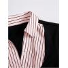 imageMakeMeChic Womens Fall Striped Blouse Short Sleeve 2 in 1 Collared Shirt Work Tops Teacher OutfitsDusty Pink