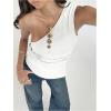imageMakeMeChic Womens Off The Shoulder Asymmetrical Tops Going Out Dressy Shirt TopsWhite