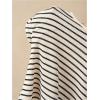 imageMakeMeChic Womens Maternity 2 Piece Outfit Striped Crew Neck Short Sleeve Tee Top Pants Pregnancy SetBlack and White