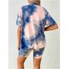 imageMakeMeChic Womens Maternity 2 Piece Outfit Tie Dye Pajamas Set Short Sleeve Tee Shirt and Biker Shorts Pregnancy Lounge SetMulti
