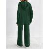 imageMakeMeChic Womens Maternity 2 Piece Outfits Lounge Set Ribbed Knit Long Sleeve Hoodie and Pants Pregnancy SetDark Green