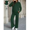 imageMakeMeChic Womens Maternity 2 Piece Outfits Lounge Set Ribbed Knit Long Sleeve Hoodie and Pants Pregnancy SetDark Green