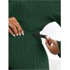 imageMakeMeChic Womens Maternity 2 Piece Outfits Lounge Set Ribbed Knit Long Sleeve Hoodie and Pants Pregnancy SetDark Green