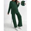 imageMakeMeChic Womens Maternity 2 Piece Outfits Lounge Set Ribbed Knit Long Sleeve Hoodie and Pants Pregnancy SetDark Green
