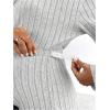 imageMakeMeChic Womens Maternity 2 Piece Outfits Lounge Set Ribbed Knit Long Sleeve Hoodie and Pants Pregnancy SetGrey