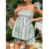 imageMakeMeChic Womens Maternity 2 Piece Outfits Striped Lace Trim Shirred Cami and Shorts Pregnancy SetMulticolor B