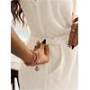 imageMakeMeChic Womens Maternity Clothes Bow V Neck Button Sleeveless Tank and Shorts Pregnancy Outfit SetApricot