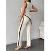 imageMakeMeChic Womens Maternity Lounge Set 2 Piece Outfit Sleeveless Pajama Sets Tank Top and Pants SetApricot