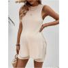 imageMakeMeChic Womens Maternity Pajama Set Loungewear Knit Tank Tops Biker Shorts Pregnancy SetApricot