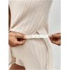 imageMakeMeChic Womens Maternity Pajama Set Loungewear Knit Tank Tops Biker Shorts Pregnancy SetApricot