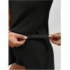 imageMakeMeChic Womens Maternity Pajama Set Loungewear Knit Tank Tops Biker Shorts Pregnancy SetBlack